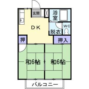 2DK 間取り図