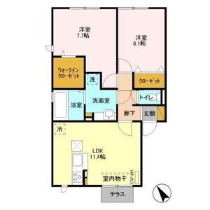 2LDK 間取り図