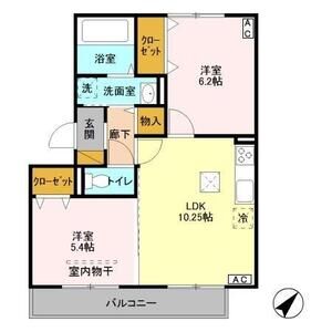 2LDK 間取り図