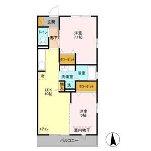 2LDK 間取り図