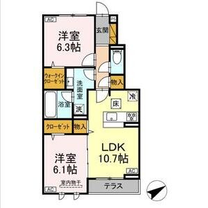 2LDK 間取り図