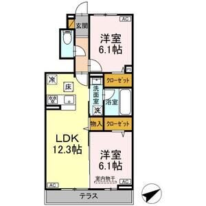 2LDK 間取り図