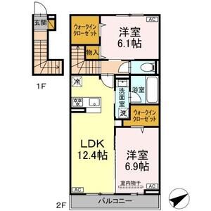 2LDK 間取り図