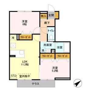 2LDK 間取り図