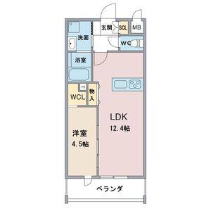 1LDK 間取り図