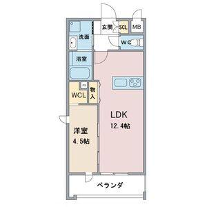 1LDK 間取り図