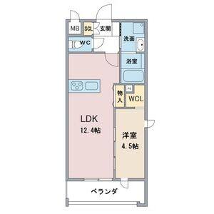 1LDK 間取り図