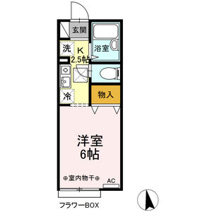 1K 間取り図