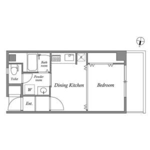 1DK 間取り図