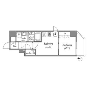 1DK 間取り図