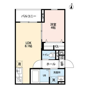 1LDK 間取り図