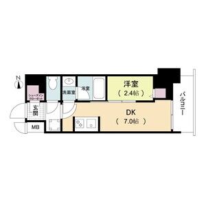 1DK 間取り図