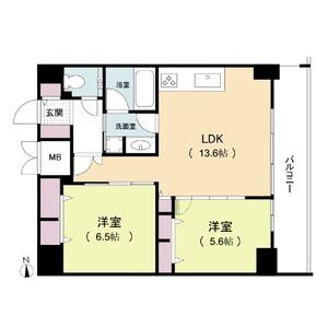 2LDK 間取り図