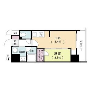 1LDK 間取り図