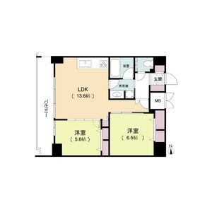 2LDK 間取り図