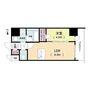 1LDK 間取り図