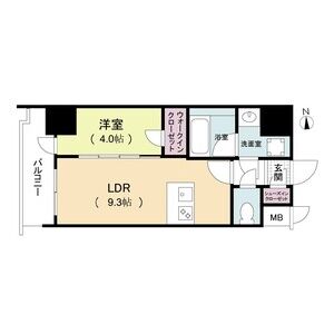 1LDK 間取り図