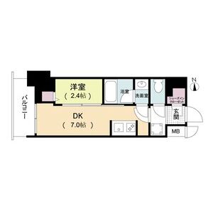 1DK 間取り図