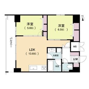 2LDK 間取り図