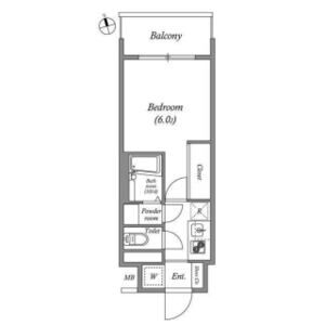 1K 間取り図