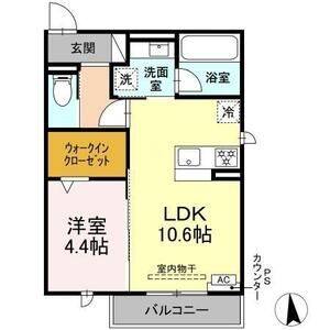 1LDK 間取り図