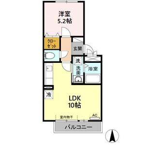 1LDK 間取り図