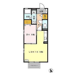 1LDK 間取り図