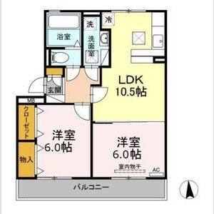 2LDK 間取り図