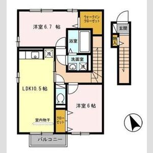 2LDK 間取り図