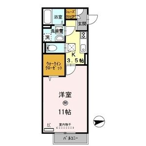 1K 間取り図