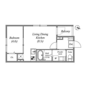 1LDK 間取り図