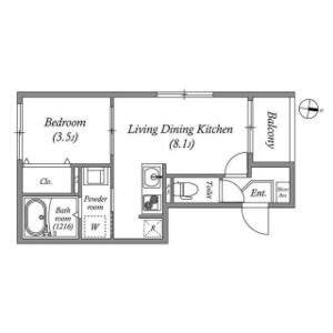 1LDK 間取り図