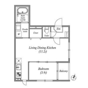 1LDK 間取り図