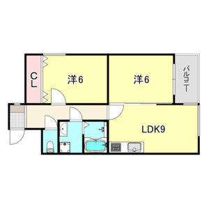 2DK 間取り図