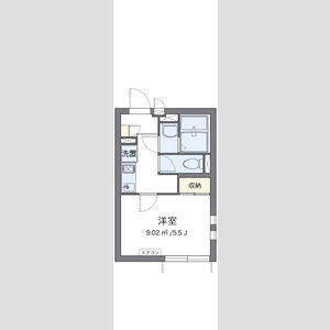 1K 間取り図