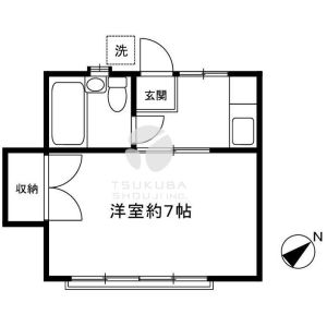 1K 間取り図