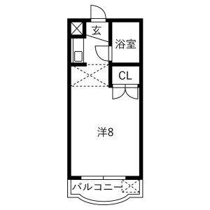 1K 間取り図