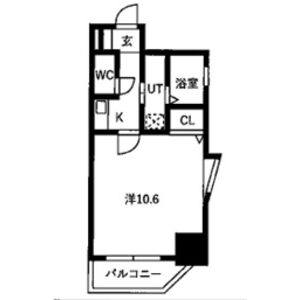 1K 間取り図