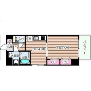 1DK 間取り図