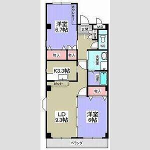 2LDK 間取り図