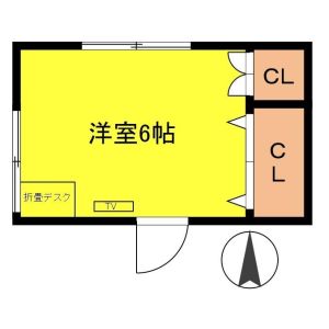 ワンルーム 間取り図
