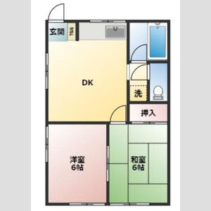 2DK 間取り図