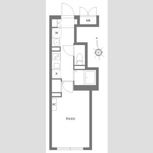 1K 間取り図