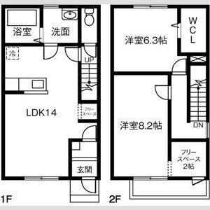 2LDK 間取り図