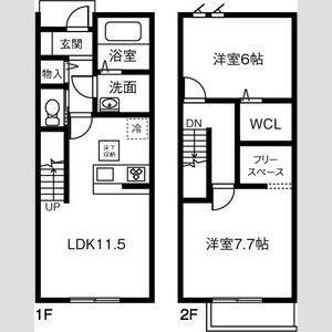 2LDK 間取り図