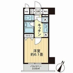 1K 間取り図