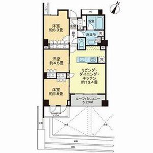 3LDK 間取り図