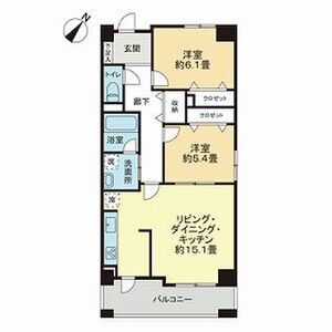 2LDK 間取り図