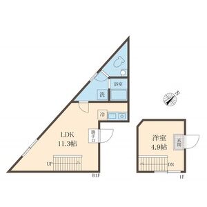 1LDK 間取り図