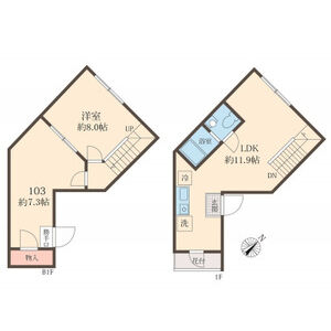 2LDK 間取り図